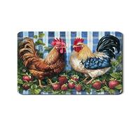Affascinante tappetino scolapiatti per bancone della cucina, vivace stile fattoria, in gomma assorbente, tappetino scolapiatti decorativo estivo per bancone della cucina, 30,5 x 50,8 cm