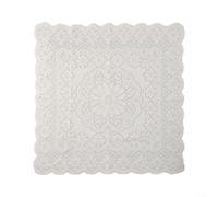 Affascinante tovaglia in pizzo bianco, decorazione perfetta per case, hotel e luoghi per eventi (60 x 60 cm)
