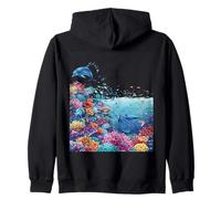 Affascinante Vita Marina Underwater Felpa con Cappuccio