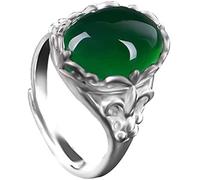 Affascinanti Gioielli Vintage con Anello per Dito Indice Aperto Regolabile con Ametista Verde con Taglio a Smeraldo Finto Vintage Durability And Fashion