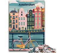 Affascinanti puzzle Amsterdam 1000 pezzi per adulti, giocattoli, giochi educativi, regali di Babbo Natale segreto antistress per bambini dai 14 anni in su, 1000 pezzi (26x38cm)