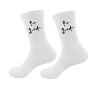 AffeGifts Calzini da Sposa, Elegante Cotone Regalo Calzino Bianco Regali di Nozze Gift Sposa per Essere Regali per Il Giorno di Nozze