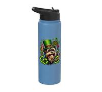 Affenpinscher Dog St Patricks Day Opera d'arte Stainless Steel Insulated Water Bottle