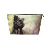 Affenpinscher Lawn Black Dogs Monkey Terrier, Borsa da toilette Borsa per trucco Borsa per cosmetici Borsa da toilette da viaggio portatile