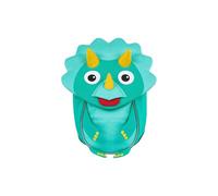 Affenzahn Amico Piccolo Zaino per l'asilo per bambini da 1 a 3 anni ergonomico riflettente linguetta con targhetta per il nome Dinosaurs - Turchese