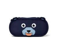 Affenzahn Astuccio portamatite, Orso, blu scuro, Taglia unica | Per l'asilo, astuccio con motivo animali e linguetta per bambini per riporre in modo ordinato