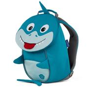 Affenzahn Amico Piccolo Zaino per l'asilo per bambini da 1 a 3 anni ergonomico riflettente linguetta con targhetta per il nome Squalo - Blu