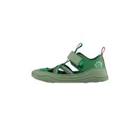 Affenzahn Sandalo Vegano Breezy con Chiusura in Strappo Puntale Antiscivolo Flessibile ventilata Leggera per L'Estate, Taglia 21-32 Rana - Verde