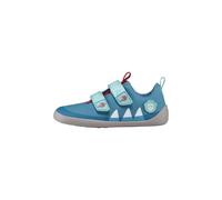 Affenzahn Scarpa a Piedi Nudi Cotone Lucky Strappo vegana Antiscivolo Flessibile Riflettente per L'Estate nelle Taglie 21-32 Squalo - Azzurro