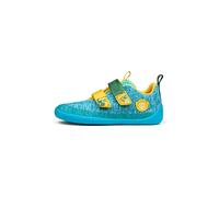 Affenzahn Scarpa A Piedi Nudi Maglia Happy con Chiusura in Strappo, vegana, Antiscivolo, Flessibile, Riflettente, leggerissima, nelle Taglie 21-32 Orso Creativo - Turchese, 30
