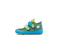 Affenzahn Scarpe a piedi nudi in cotone Lucky Velcro Vegan Antiscivolo Flessibile Riflettente per l'estate in taglia 21-32, Creativo Orso Verde, 35 EU