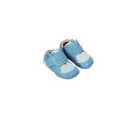 Affenzahn Scarpa per Gattonare Pelle Crawly Babyschuh aus Leder für Mädchen und Jungen Klettverschluss Weich flexibel rutschfest Lauflernschuhe Squalo - Blu