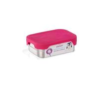 Affenzahn Set di portamerenda in acciaio inox incl. scatola snack coperchio in silicone senza BPA lavabile in lavastoviglie Gufo - Turchese