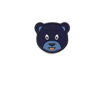 Affenzahn, VE3 Badges in velcro Unisex-Bambini e ragazzi, Orso-Blu, 7,8cm