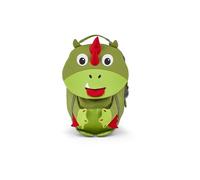 Affenzahn Amico Piccolo Zaino per l'asilo per bambini da 1 a 3 anni ergonomico riflettente linguetta con targhetta per il nome Drago - Verde