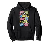 Affermazione di Fede Cristiana di Brave Loved God's Super Kid Felpa con Cappuccio