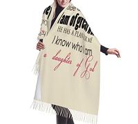 Affermazioni Ispiratrici Beige, Motivazionali, Positive, Amore Per Se Stessi Sciarpa Leggero Da Donna Morbido Foulard Con Nappe Elegante Invernale Sciarpe Scialle