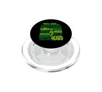 Affermazioni sullo stress per la consapevolezza della salute mentale dei semi colon verdi PopSockets PopGrip per MagSafe