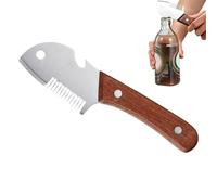 Affetta Cipolle Verdi | Acciaio Inossidabile Manico Legno - Affettaverdure Multiuso | Per Cucina, Ristoranti, Barbecue Ed Feste