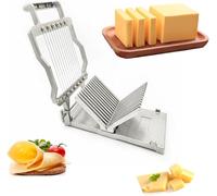 Affetta formaggio e burro in acciaio inox con lame sostituibili da 1 cm e 2 cm, taglio liscio per affettare formaggio e burro