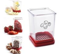 affetta frutta,affetta frutta manuale,Fruit Slicer Cutter Cup,Fruit Slicer Cup Egg Strawberry,Speed with Push Plate,2024 New Strawberry Fruit,Egg and Fruit