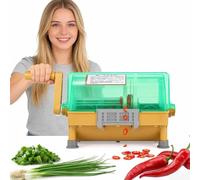 Affetta scalogno commerciale con lama in acciaio inox, rimovibile e facile da pulire, stabile e sicuro per scalogno, cipolle verdi, porri, coriandolo, aglio