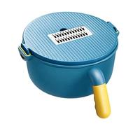 Affetta Verdure 9 in 1, Taglia Verdure Manuale Multifunzionale, Mandolina Cucina per Cubetti, Grattugia per Verdure e Tritatutto Contenitore, Facile da Pulire, Doppio Strato