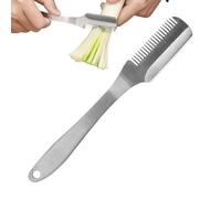 Affettacipolle con Supporto | Tagliaverdure in acciaio antiruggine | Attrezzo per Tagliare Cipollotti - per Cucina per Tagliare Verdura Pomodori Patate Uova Cipolle