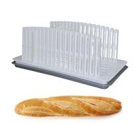 Affettapane per Pane Fatto in Casa, Guida per Affettatrice, Strumento Cottura Regolabile Piegevole Portatile per Pagnotta Torta Casa Conservazione Croccante Cucina Ristorante