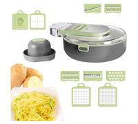 AFFETTATRICE 9IN1 TRITATUTTO PORTATILE IN ACCIAIO CON CESTELLO SCOLAPIATTI MULTI