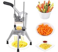 Affettatrice a cuneo per patate e fritture, in acciaio inox resistente | Affettatrice a cuneo per patate e patate in acciaio inox resistente, per tagliare rapidamente le verdure in cucine impegnate