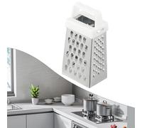 Affettatrice a quattro lati in acciaio inox per preparare verdure, erbe e formaggi, con manico umanizzato a coda di pesce e opzione salvaspazio (verde)