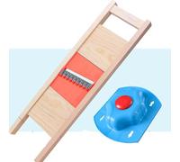 Affettatrice a rete per patate, coltello per fiori e patate, per pulire la casa, creativo, design di sicurezza con protezione per le mani (arancione/blu cielo opzionale)