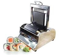 Affettatrice a rullo per sushi in acciaio inox, macchina manuale per uso alimentare per tagliare riso, verdure e carne, taglio liscio con 12 segmenti