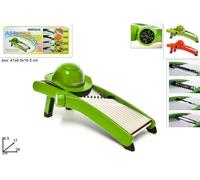 AFFETTATRICE ACCIAIO MANDOLINA AFFETTATUTTO TAGLIA VERDURE FRUTTA 38X17XH.6,5CM.