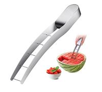 Affettatrice Anguria, RosyFate Taglia Anguria a Cubetti, Coltello Acciaio Inossidabile, Taglia Melone a Fette Acciaio, Taglia Frutta Forme per Cantalupo, Papaia, Frutto del Drago