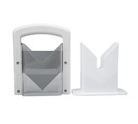 Affettatrice Bagel, Taglierina Manuale Bagel in Plastica Bianca con Copertura di Sicurezza e Impugnatura Affettatrice Universale per Bagel Pane Muffin Panini Rotoli