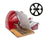 Affettatrice Berkel Home Line 250 Plus, colore rosso + tagliere fatto a mano unico al 100%