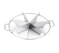 Affettatrice circolare in acciaio inox per dividere torte, pizza, pane a strati in 6/7/9 porzioni uniformi, utensile da cucina (7 tagli)