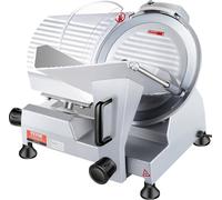 Affettatrice commerciale da 240 W, affettatrice elettrica per alimenti con lama in acciaio al carbonio da 25,4 cm, spessore regolabile da 0 a 12 mm per carne, formaggio, verdure ecc.