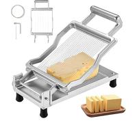 Affettatrice Commerciale per Formaggio, Taglierina per Burro Smontabile con Lama da 10+20 Mm, Design con Asta Fissa Rimovibile, Taglia Fette in Modo Uniforme E Preciso per Cucine Domestiche