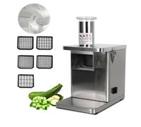 Affettatrice commerciale per frutta e verdura, 250 W, per cipolle, patate, frutta, 5 lame e 1 lama per affettare - efficiente macchina per tagliare verdure