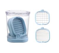 Affettatrice e affettatrice 2 in 1 in acciaio inox con contenitore per una preparazione efficiente della cucina e una facile pulizia, utensile da cucina multiuso