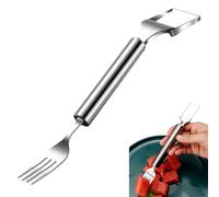 Affettatrice e affettatrice di anguria | Forchette per frutta - Strumento di frutta in acciaio inox 2 in 1 per preparazione di insalate feste pic-nic casa esterna