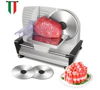 Affettatrice Elettrica 200W Macchina Affetta Alimenti Spessore Regolabile 0-15mm