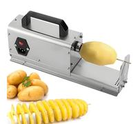 Affettatrice elettrica a torre per patatine fritte, 3 in 1, con manico e 2 lame, modello Tornado French Fry Cutter per patate, carote e mele. Velocità di rotazione: 200 giri/min, 40 W.