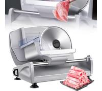 Affettatrice Elettrica Commerciale Per Carne, Affettatrice Da 200 W E Taglia Formaggio Con Spessore Regolabile Da 1 A 15 Mm, Lama In Acciaio Inossidabile 2 X 19 Cm, Per Pane, Casa