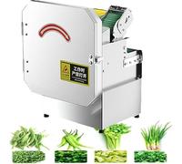 Affettatrice Elettrica Commerciale per Verdure in Acciaio Inox, per Affettare in Modo Efficiente, Regolazione dello Spessore da 1,3 a 35 Mm, Ideale per Erba Cipollina, Scalogno E Fagioli