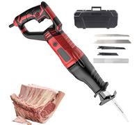 Affettatrice elettrica commerciale, potenza 1050 W, corpo rotante a 180°, 6 velocità per un efficiente taglio di carne congelata e ossa