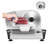 Affettatrice elettrica con spessore regolabile, lama in acciaio inox per uso domestico, perfetta per affettare carne, pane tostato, salsiccia e frutta dura